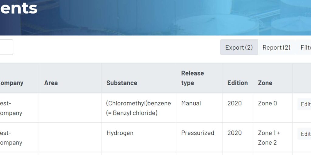 Hazcalc - Download / export assessments