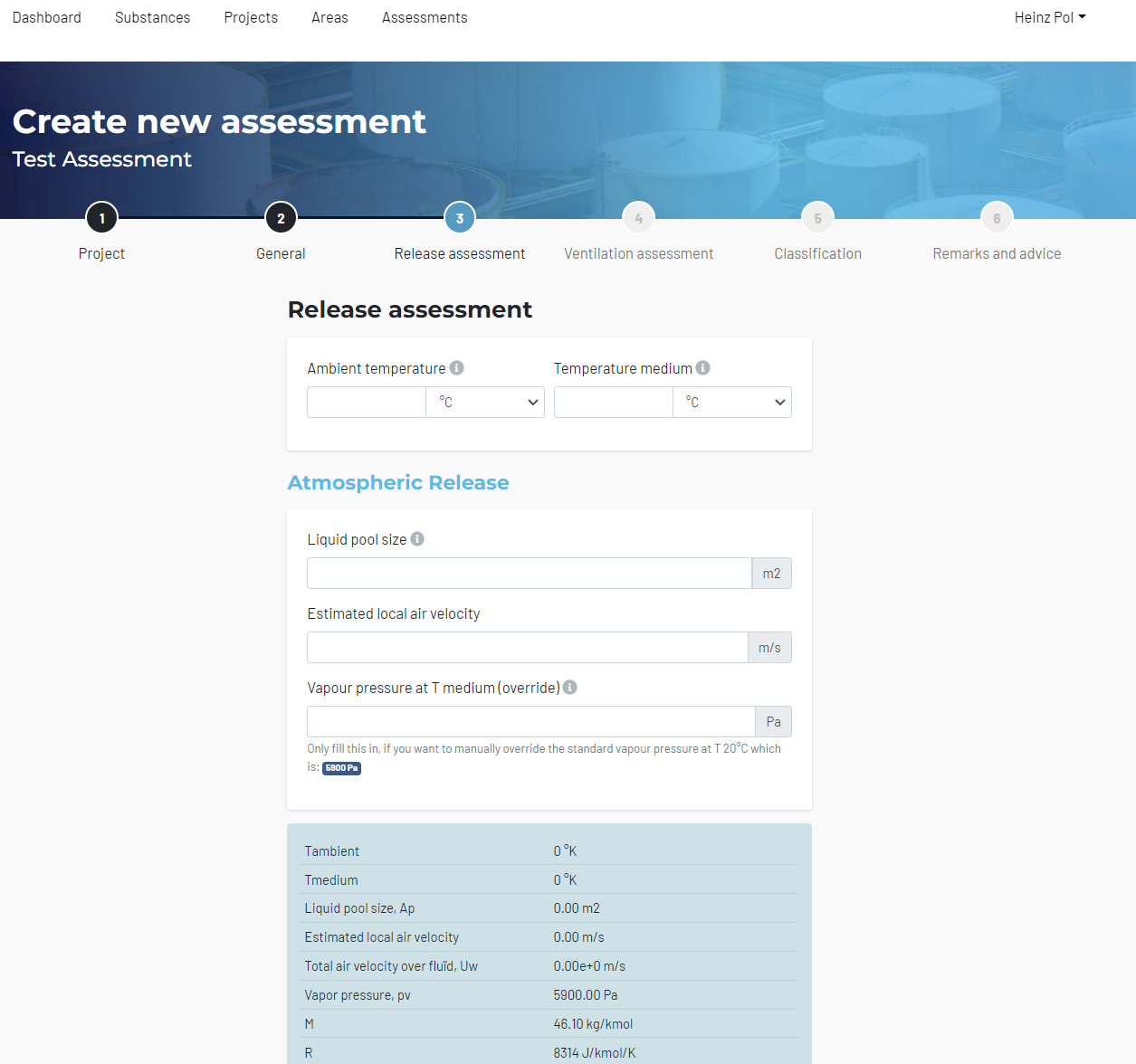 Release assessment