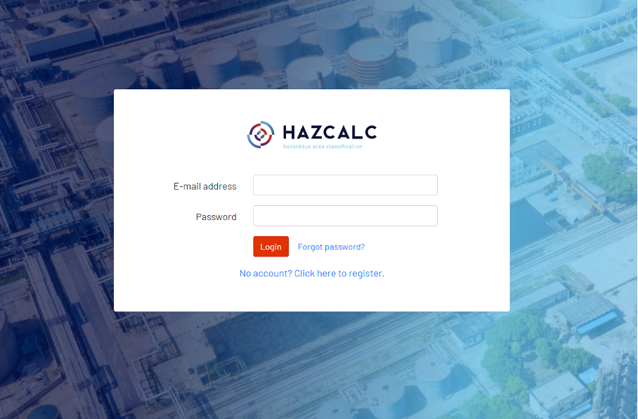 Login Hazcalc